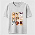 PetTaxClub Cartoon dog in a 9 grid Classic T-Shirt