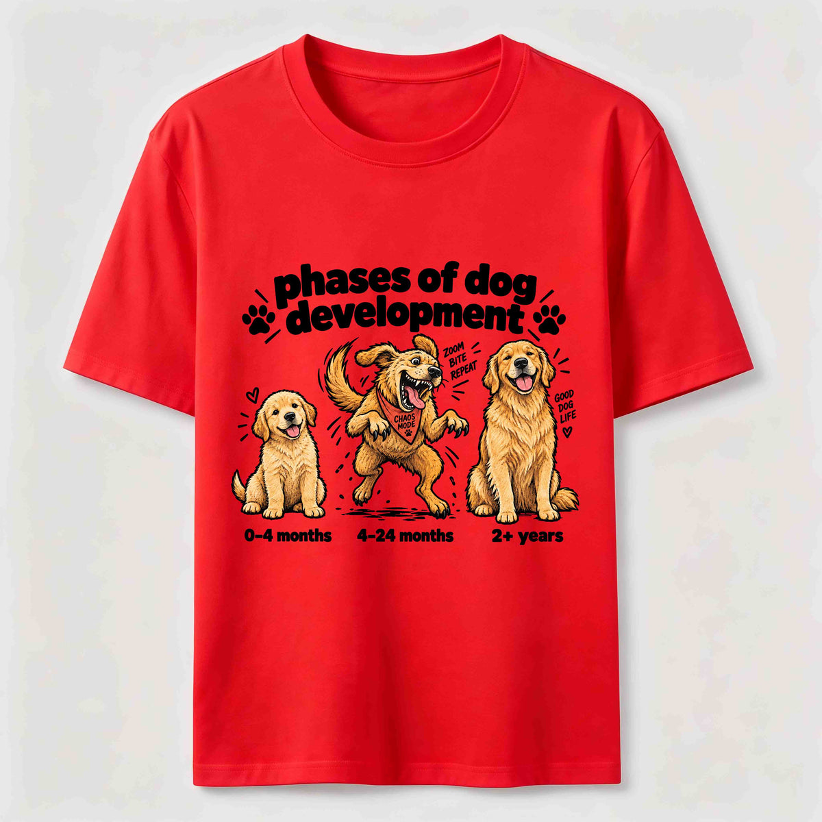 PetTaxClub Golden Retriever Chaos Phase Classic T-Shirt