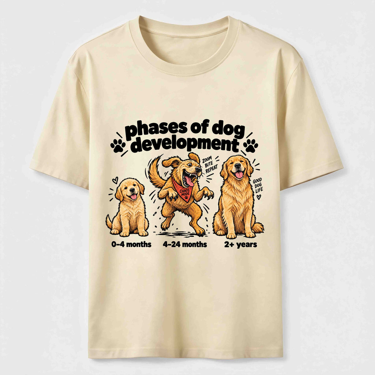 PetTaxClub Golden Retriever Chaos Phase Classic T-Shirt