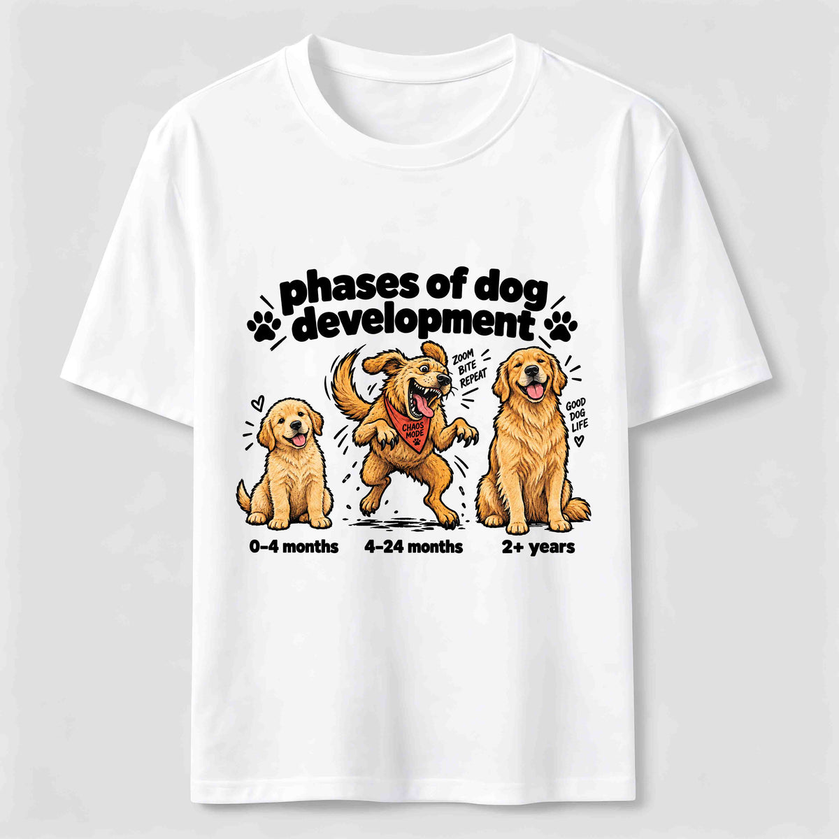 PetTaxClub Golden Retriever Chaos Phase Classic T-Shirt