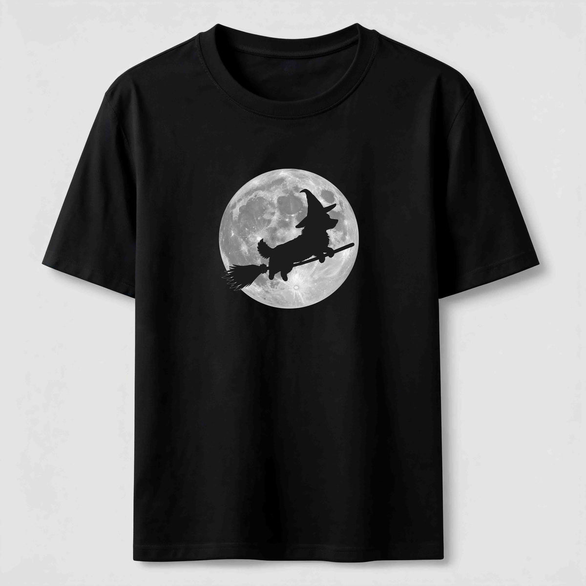 PetTaxClub A Corgi riding a broomstick Classic T-Shirt