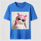 PetTaxClub Pink Rebel Bunny Washed T-Shirt