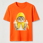 PetTaxClub Banana Cat Attitude Washed T-Shirt
