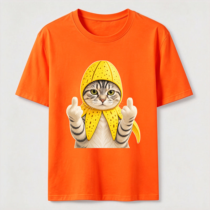 PetTaxClub Banana Cat Attitude Washed T-Shirt