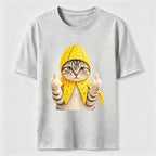 PetTaxClub Banana Cat Attitude Washed T-Shirt