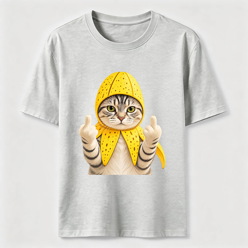 PetTaxClub Banana Cat Attitude Washed T-Shirt