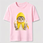 PetTaxClub Banana Cat Attitude Washed T-Shirt