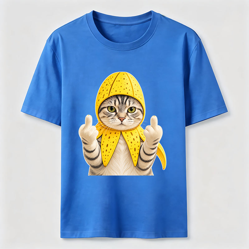 PetTaxClub Banana Cat Attitude Washed T-Shirt