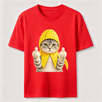 PetTaxClub Banana Cat Attitude Washed T-Shirt
