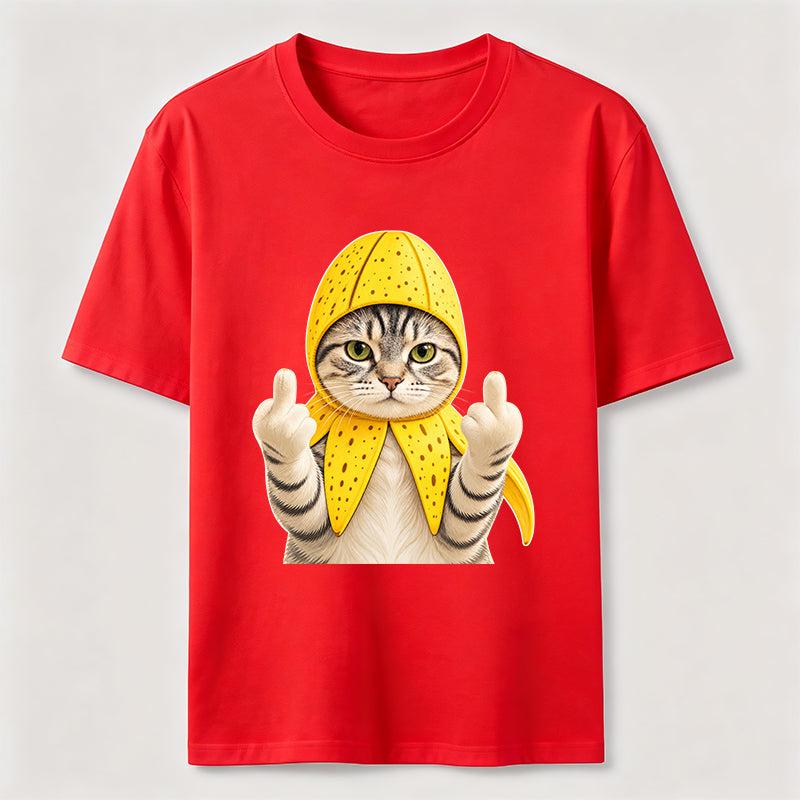 PetTaxClub Banana Cat Attitude Washed T-Shirt