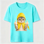 PetTaxClub Banana Cat Attitude Washed T-Shirt