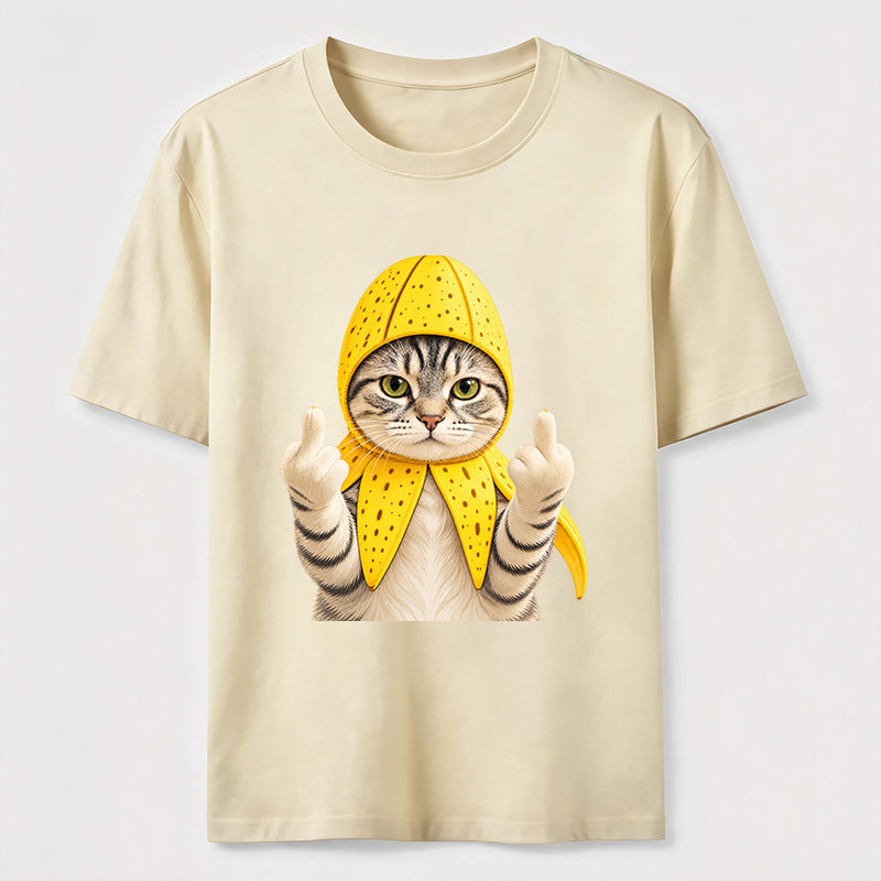 PetTaxClub Banana Cat Attitude Washed T-Shirt
