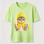 PetTaxClub Banana Cat Attitude Washed T-Shirt