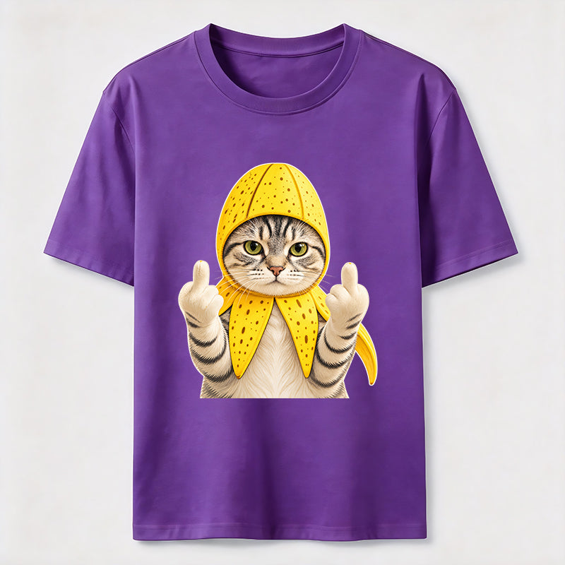 PetTaxClub Banana Cat Attitude Washed T-Shirt