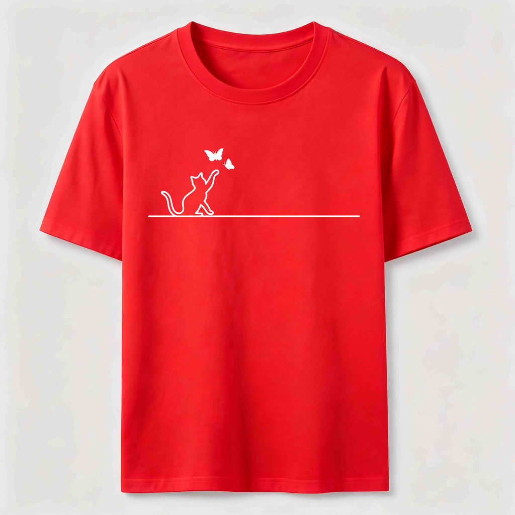 PetTaxClub Butterfly Chase Cat Classic T-Shirt
