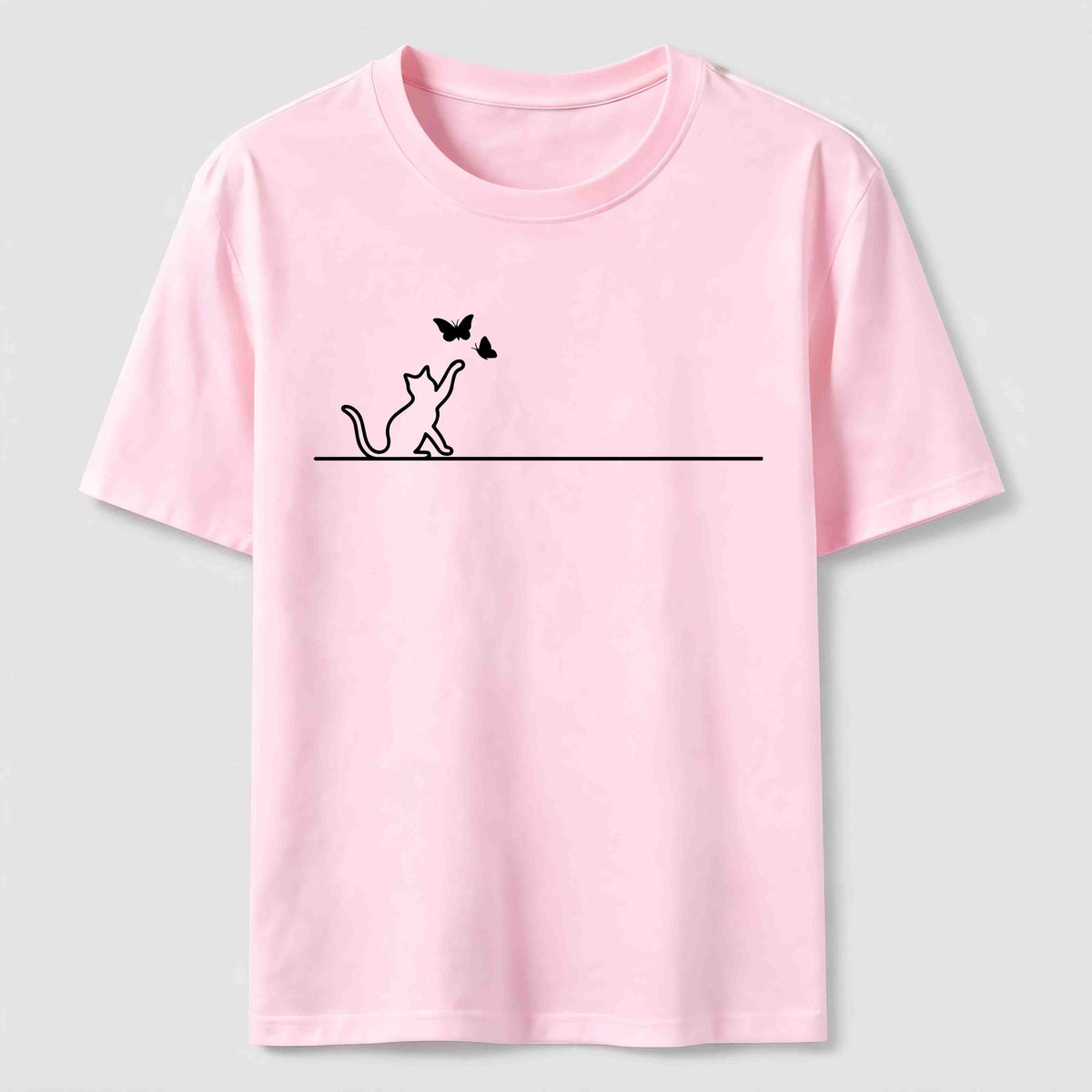 PetTaxClub Butterfly Chase Cat Classic T-Shirt