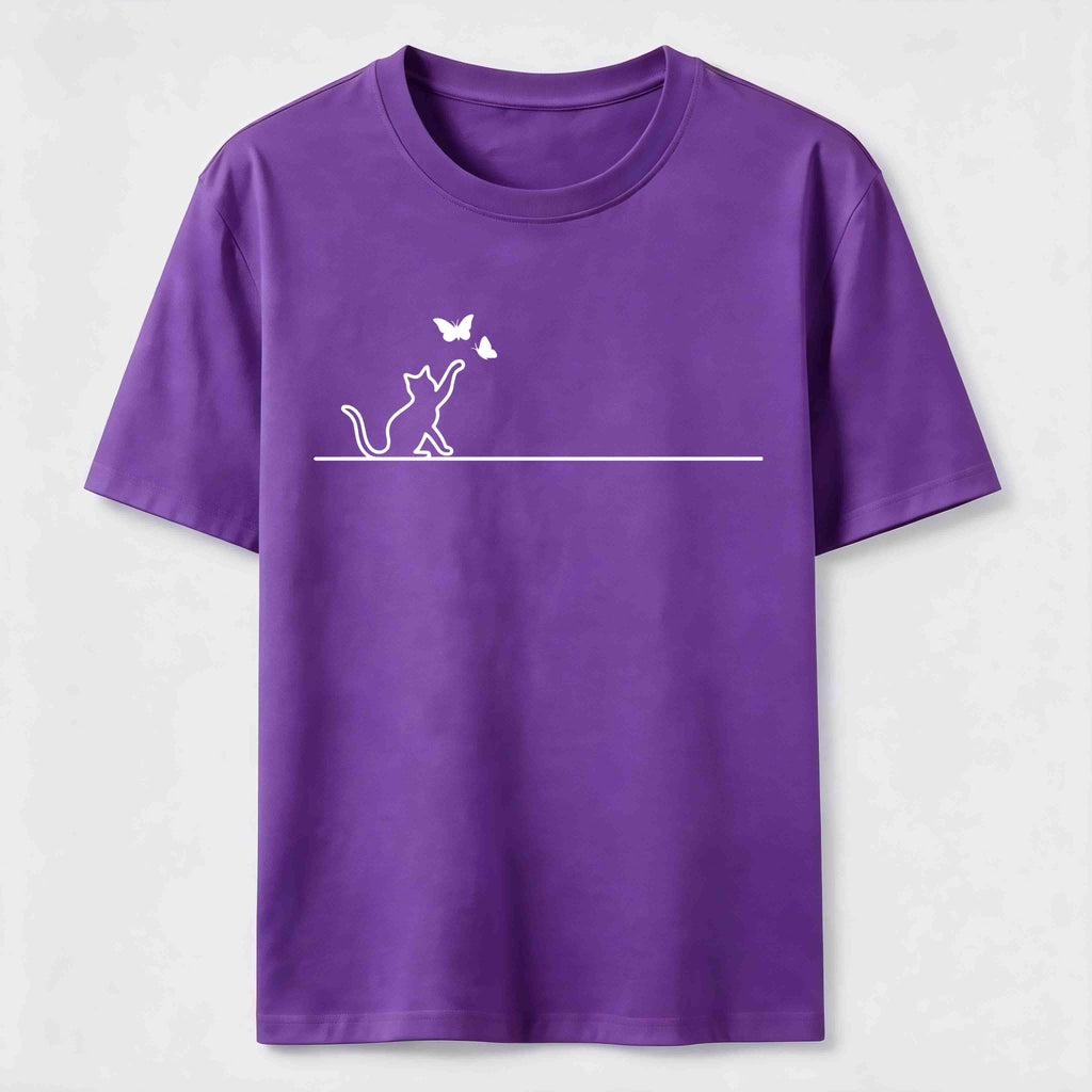 PetTaxClub Butterfly Chase Cat Classic T-Shirt