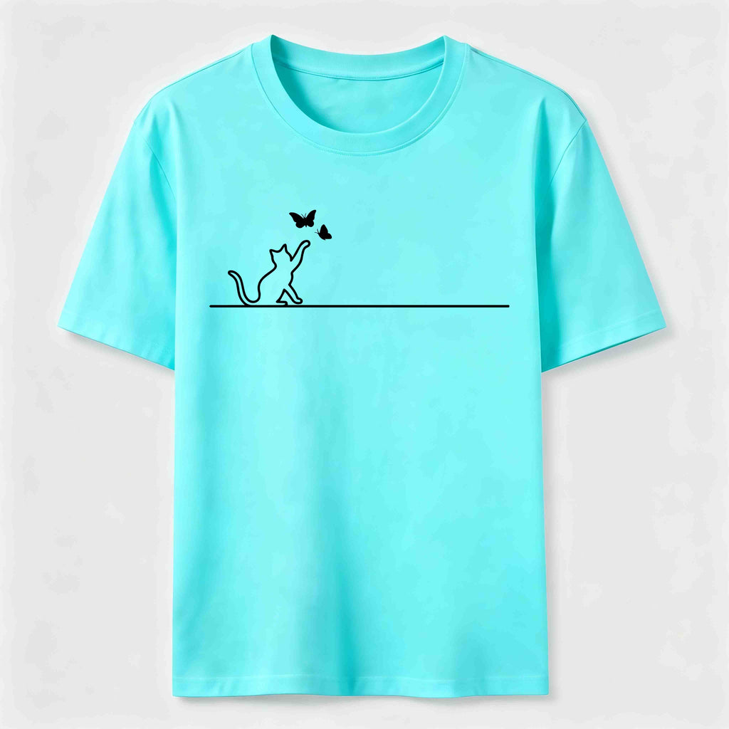 PetTaxClub Butterfly Chase Cat Classic T-Shirt