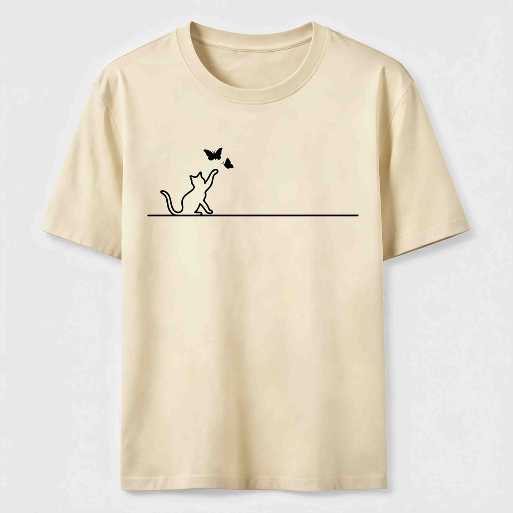 PetTaxClub Butterfly Chase Cat Classic T-Shirt