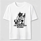 PetTaxClub Burnt Out Black Cat Classic T-Shirt
