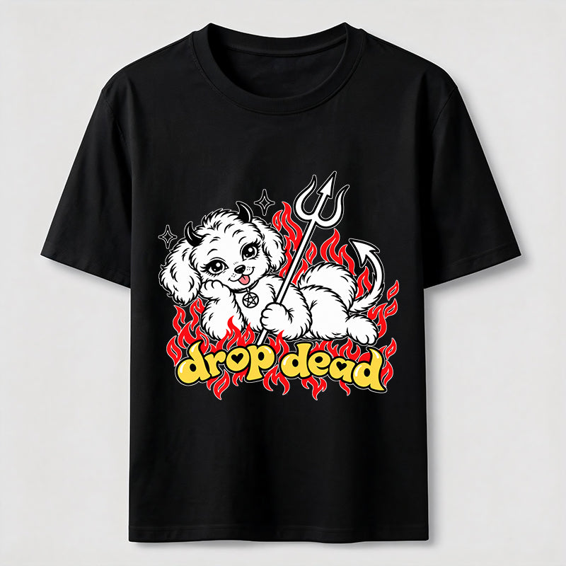 PetTaxClub Drop Dead Devil Dog Classic T-Shirt
