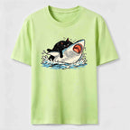PetTaxClub Cat Riding Shark Classic T-Shirt
