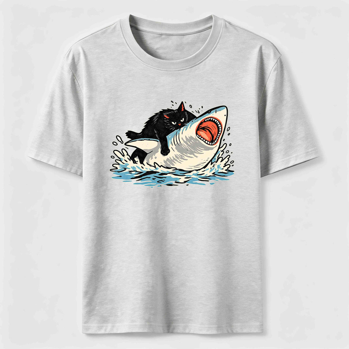 PetTaxClub Cat Riding Shark Classic T-Shirt