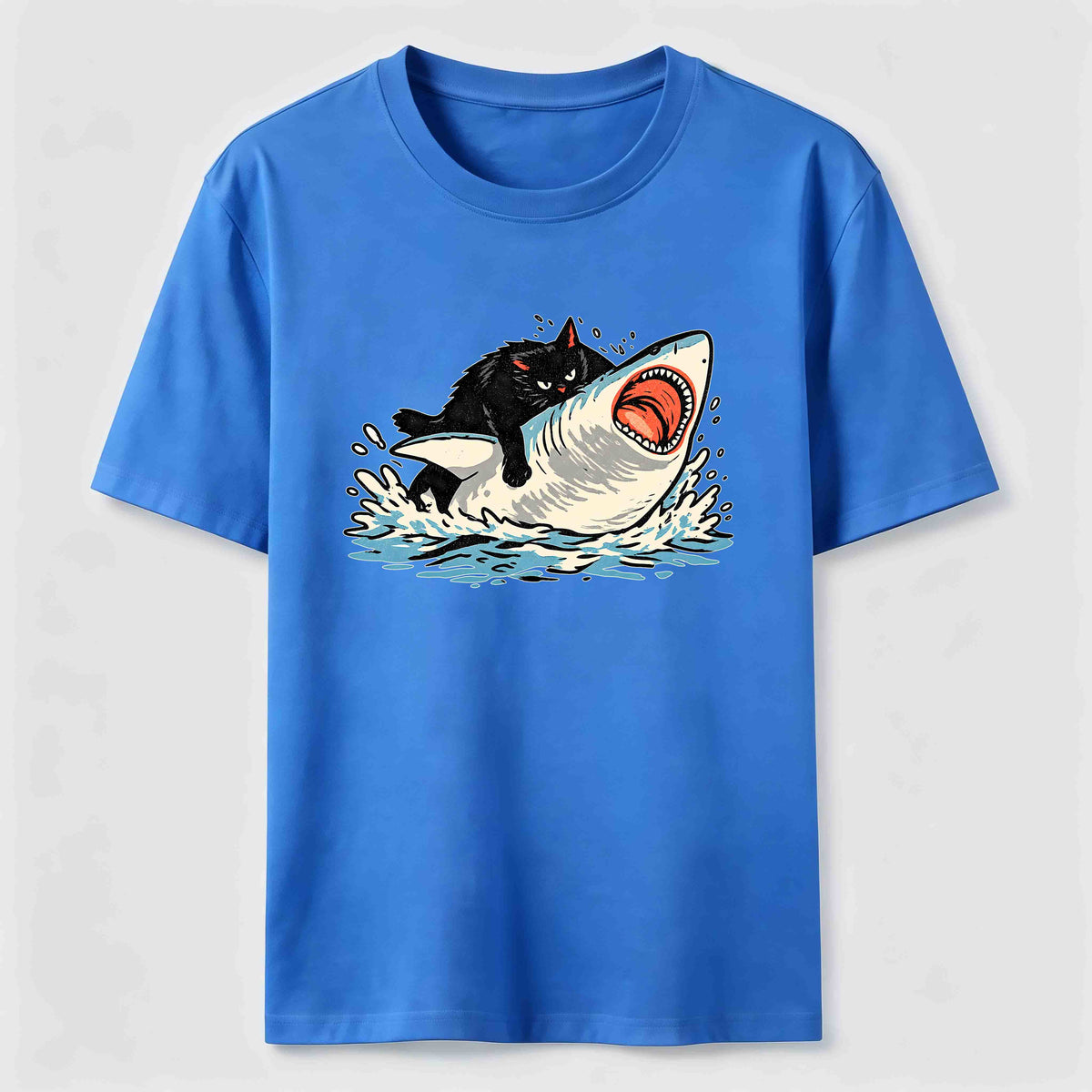 PetTaxClub Cat Riding Shark Classic T-Shirt