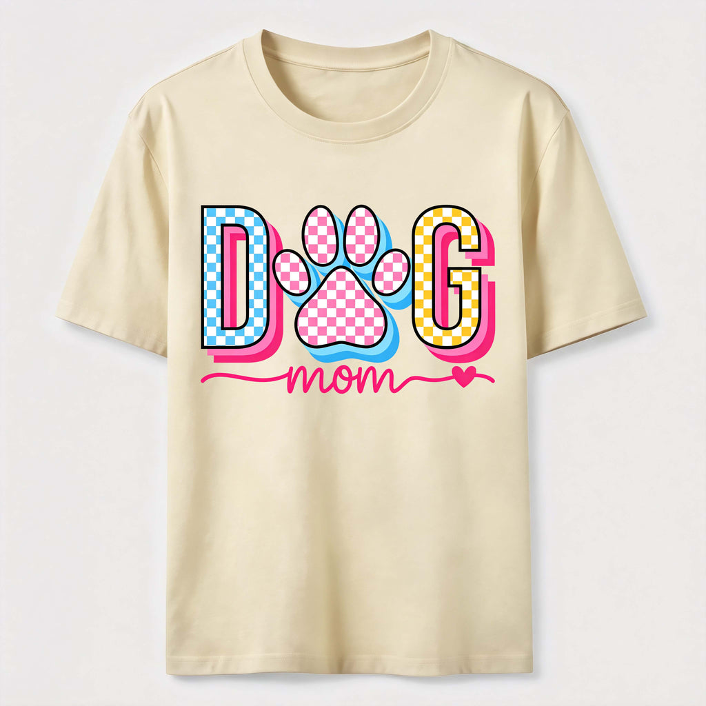 PetTaxClub Checkered Dog Mom Paw Classic T-Shirt