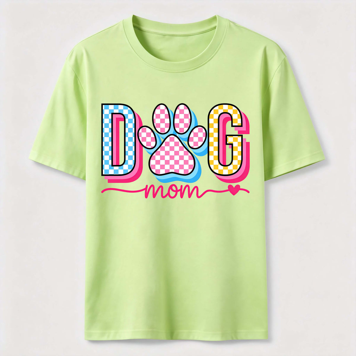 PetTaxClub Checkered Dog Mom Paw Classic T-Shirt