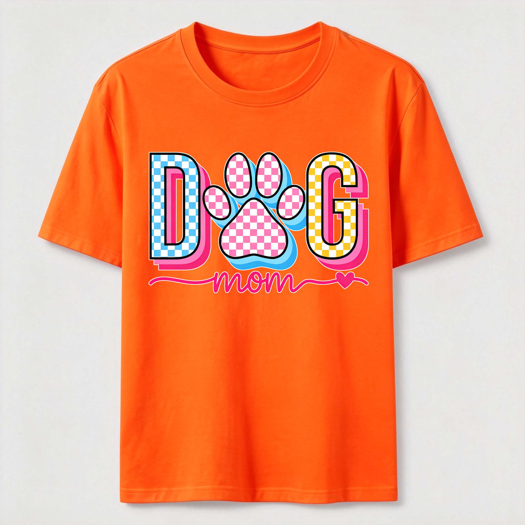 PetTaxClub Checkered Dog Mom Paw Classic T-Shirt