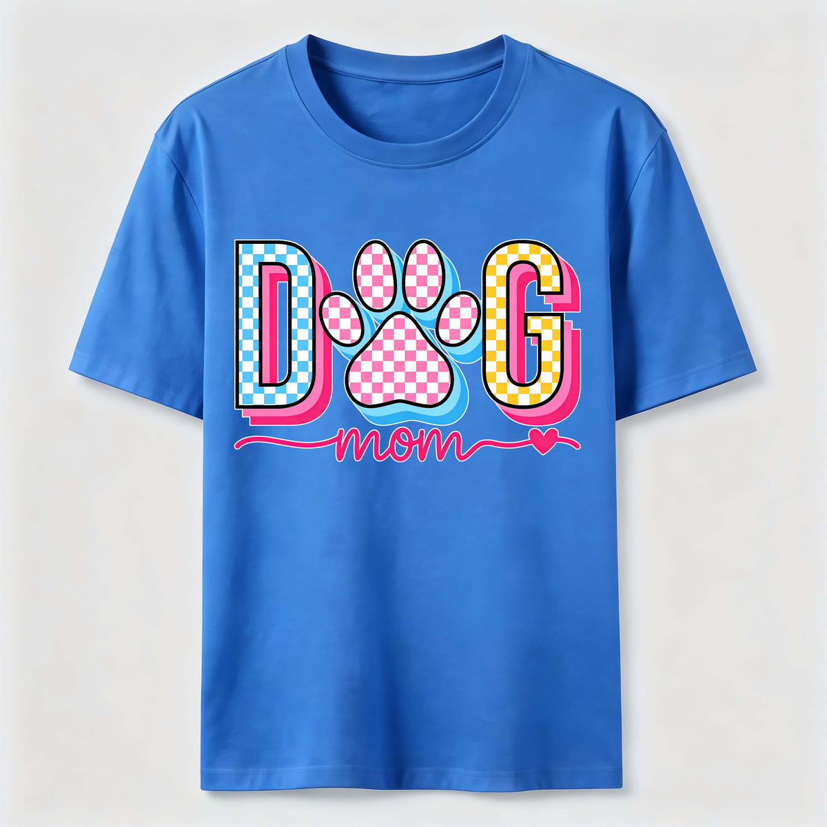 PetTaxClub Checkered Dog Mom Paw Classic T-Shirt