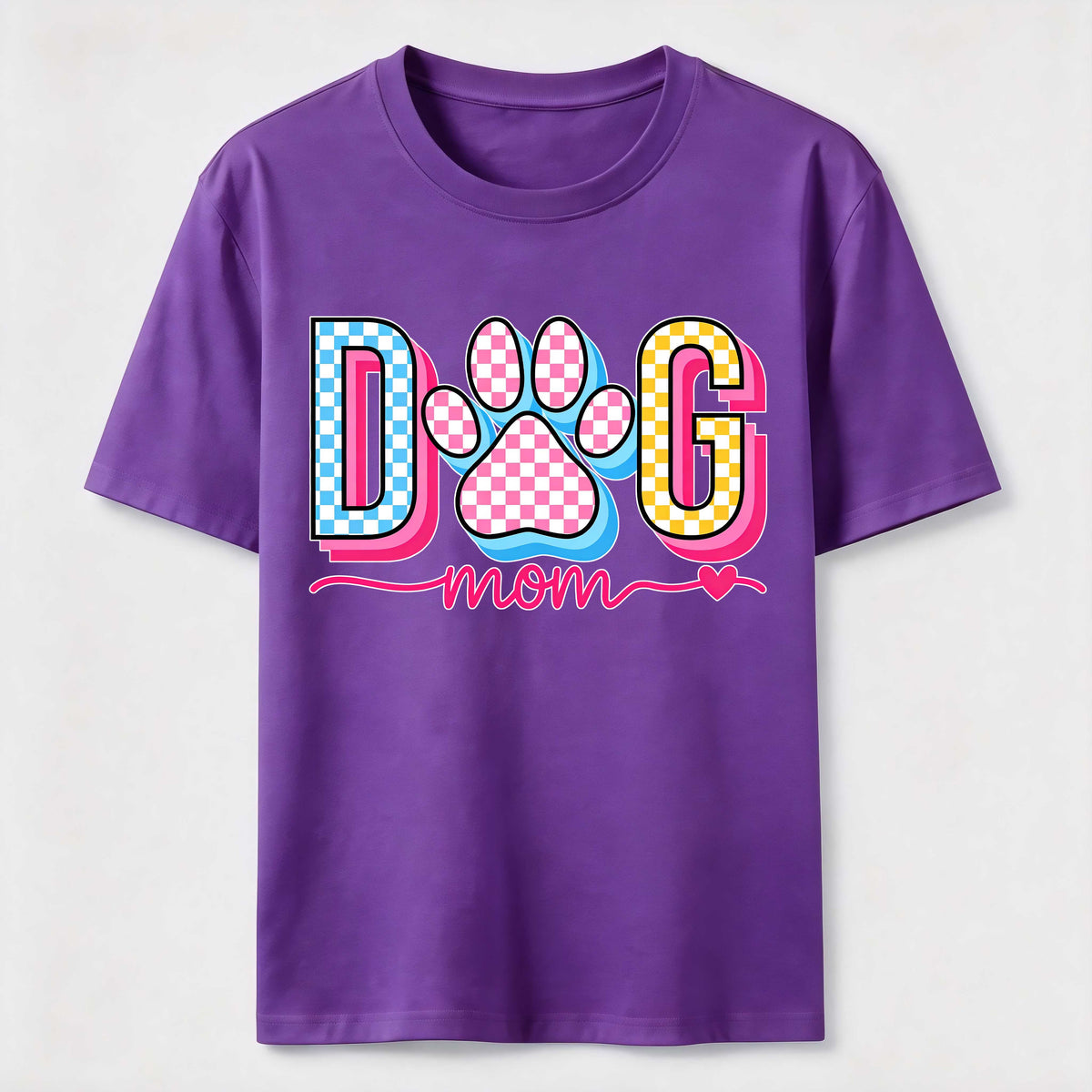 PetTaxClub Checkered Dog Mom Paw Classic T-Shirt