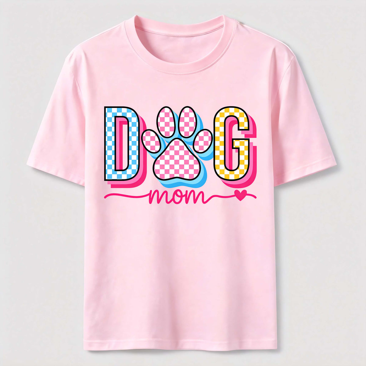 PetTaxClub Checkered Dog Mom Paw Classic T-Shirt