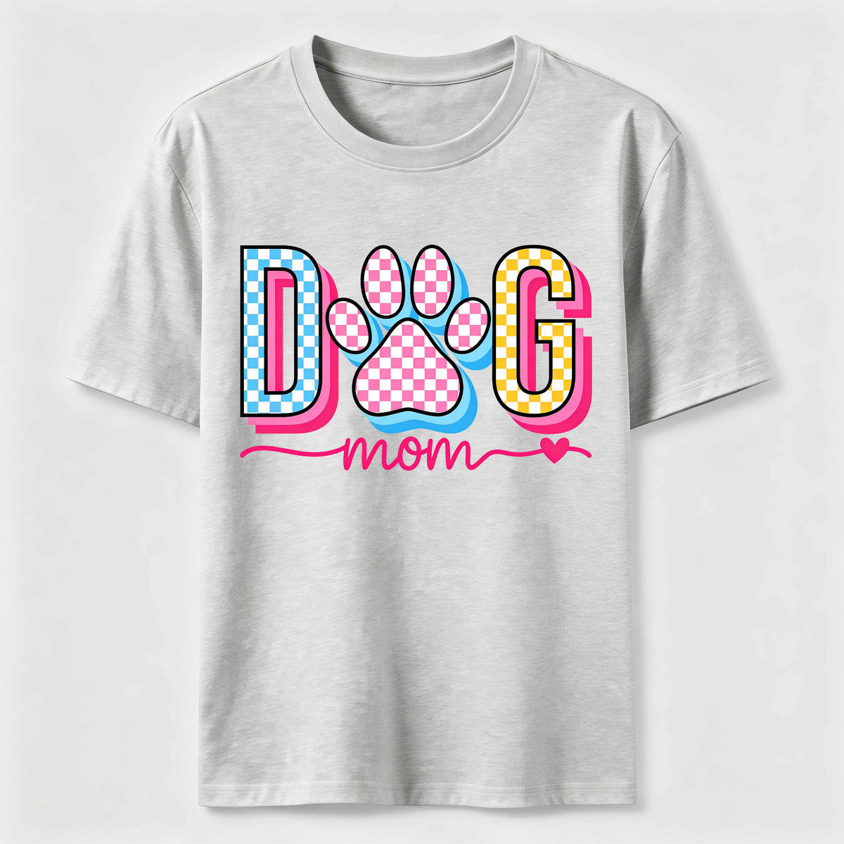 PetTaxClub Checkered Dog Mom Paw Classic T-Shirt