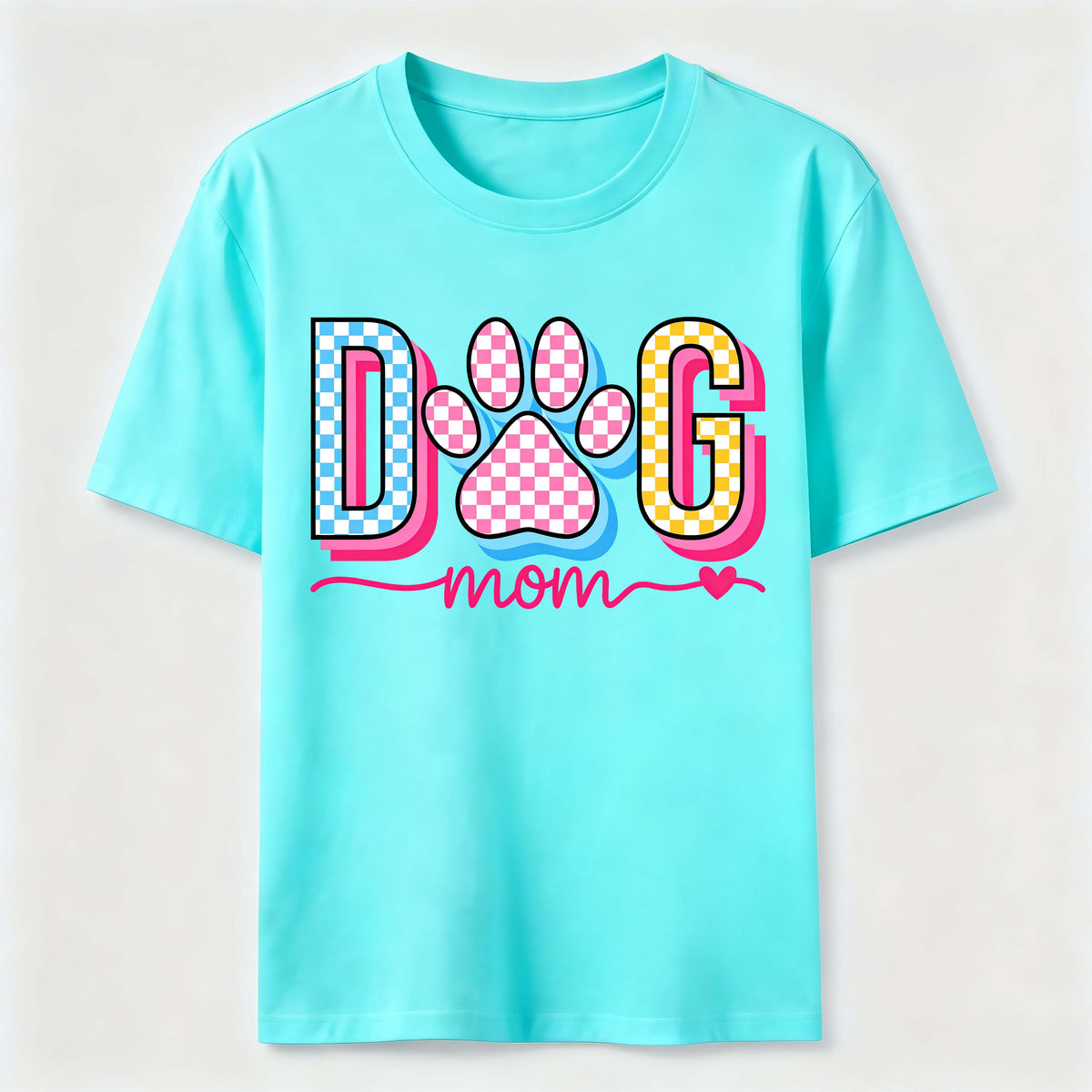PetTaxClub Checkered Dog Mom Paw Classic T-Shirt