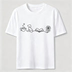 PetTaxClub Coffee Dog Books Flowers Classic T-Shirt