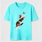 PetTaxClub Butterfly Chase Cats Classic T-Shirt