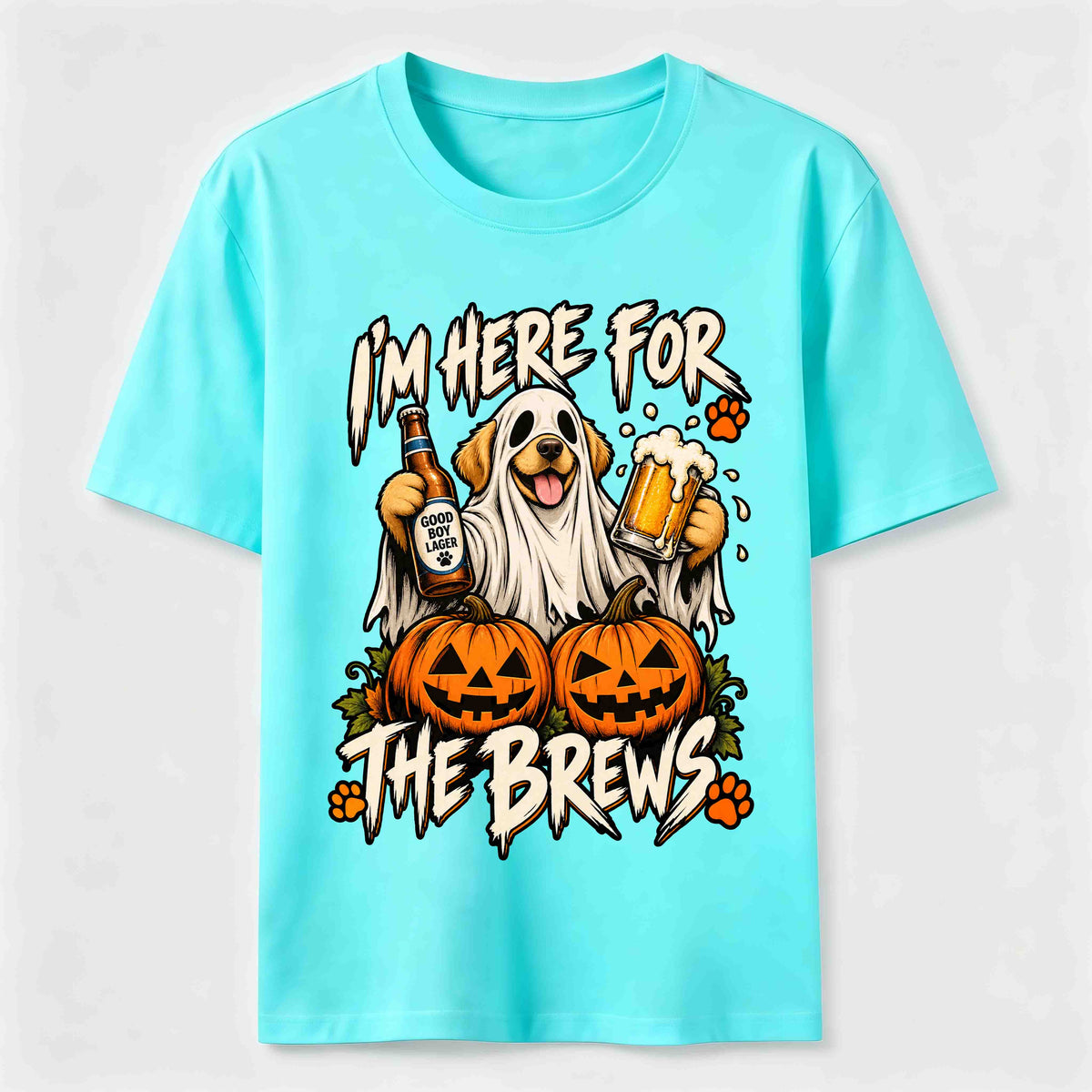 PetTaxClub Here for the Brews Ghost Dog Classic T-Shirt