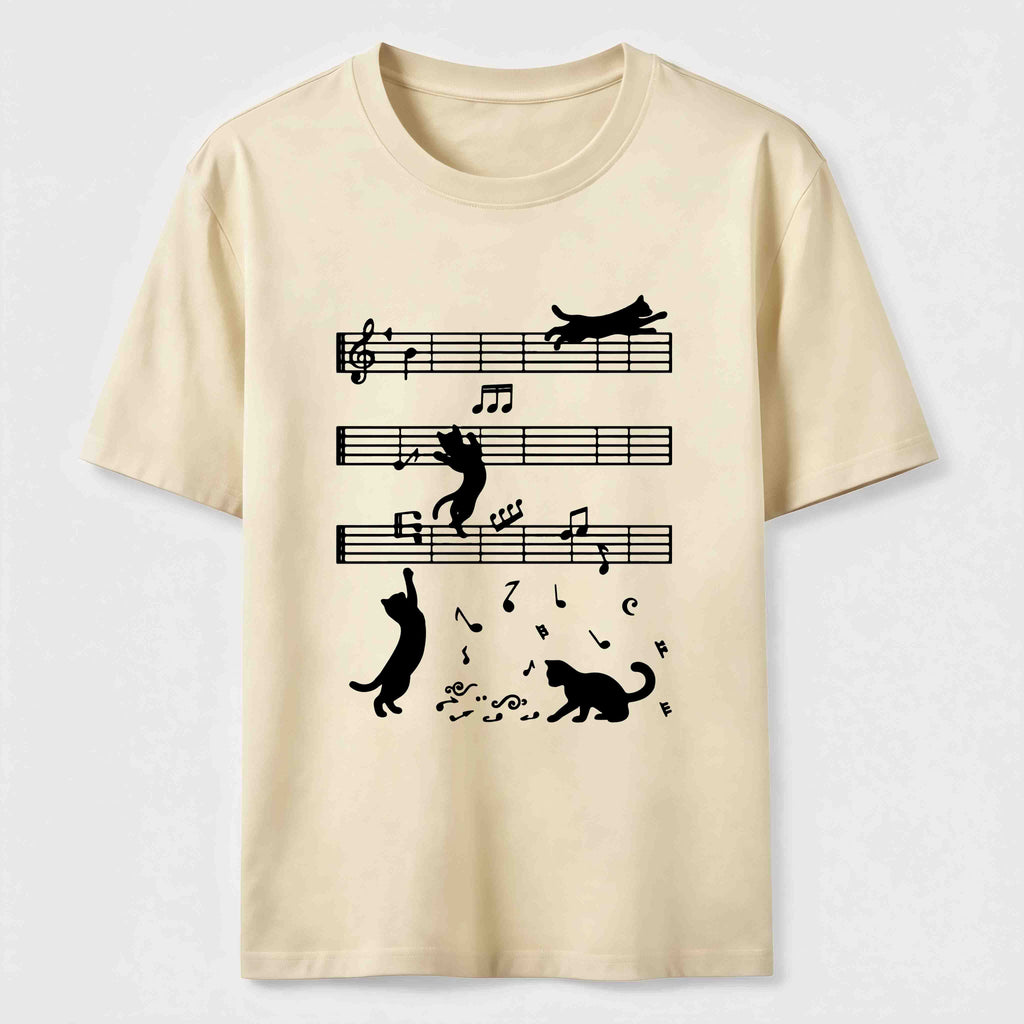 PetTaxClub Cats on the Music Staff Classic T-Shirt