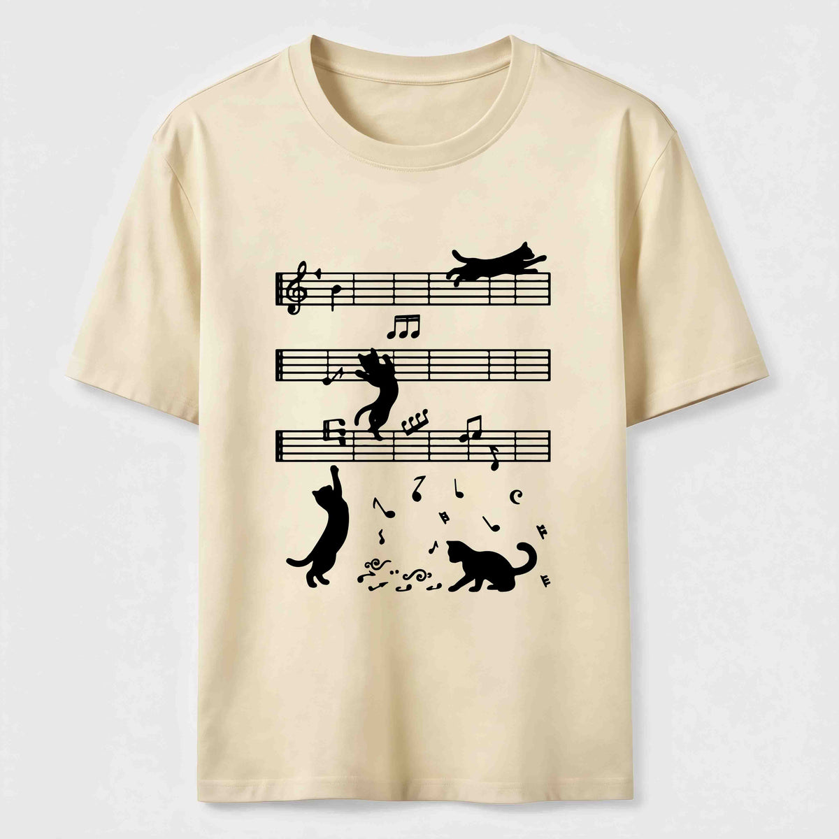 PetTaxClub Cats on the Music Staff Classic T-Shirt