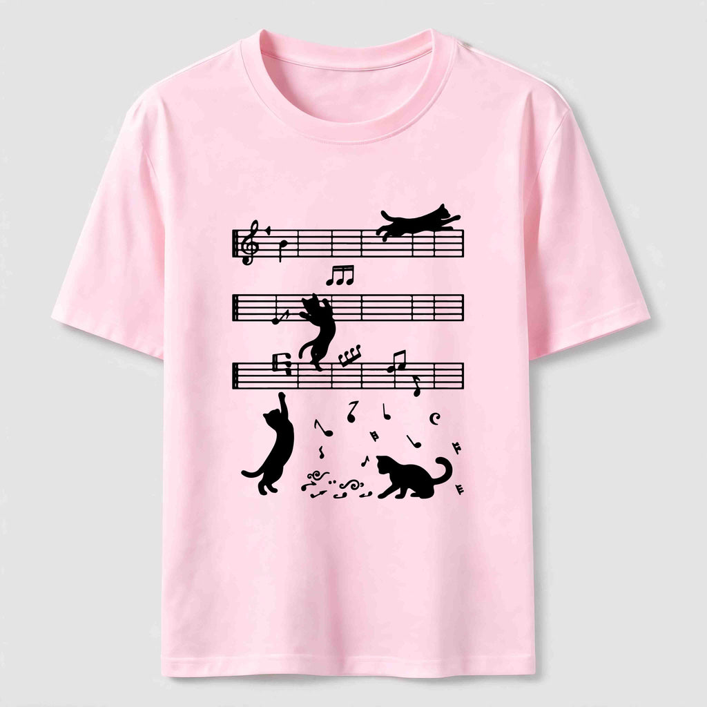 PetTaxClub Cats on the Music Staff Classic T-Shirt