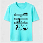 PetTaxClub Cats on the Music Staff Classic T-Shirt
