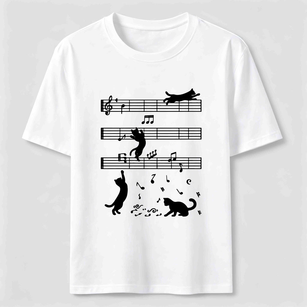 PetTaxClub Cats on the Music Staff Classic T-Shirt