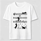 PetTaxClub Cats on the Music Staff Classic T-Shirt
