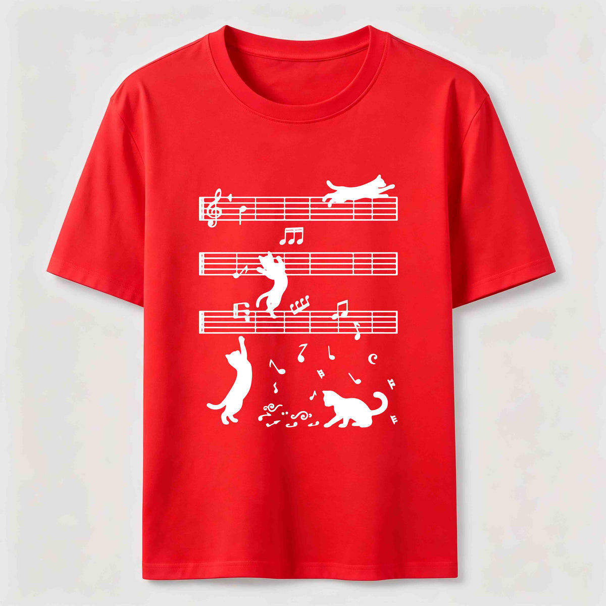 PetTaxClub Cats on the Music Staff Classic T-Shirt