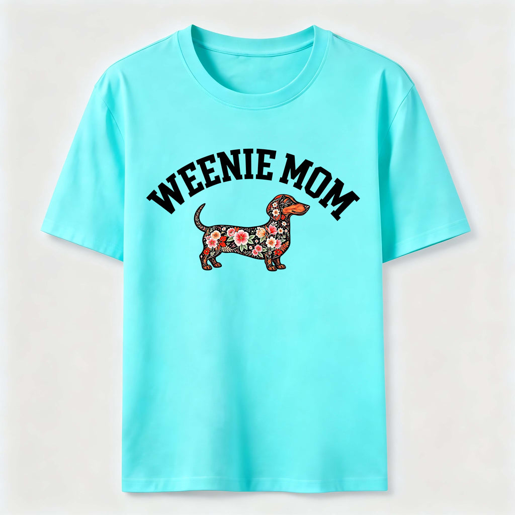 PetTaxClub Weenie Mom Floral Dachshund Classic T-Shirt
