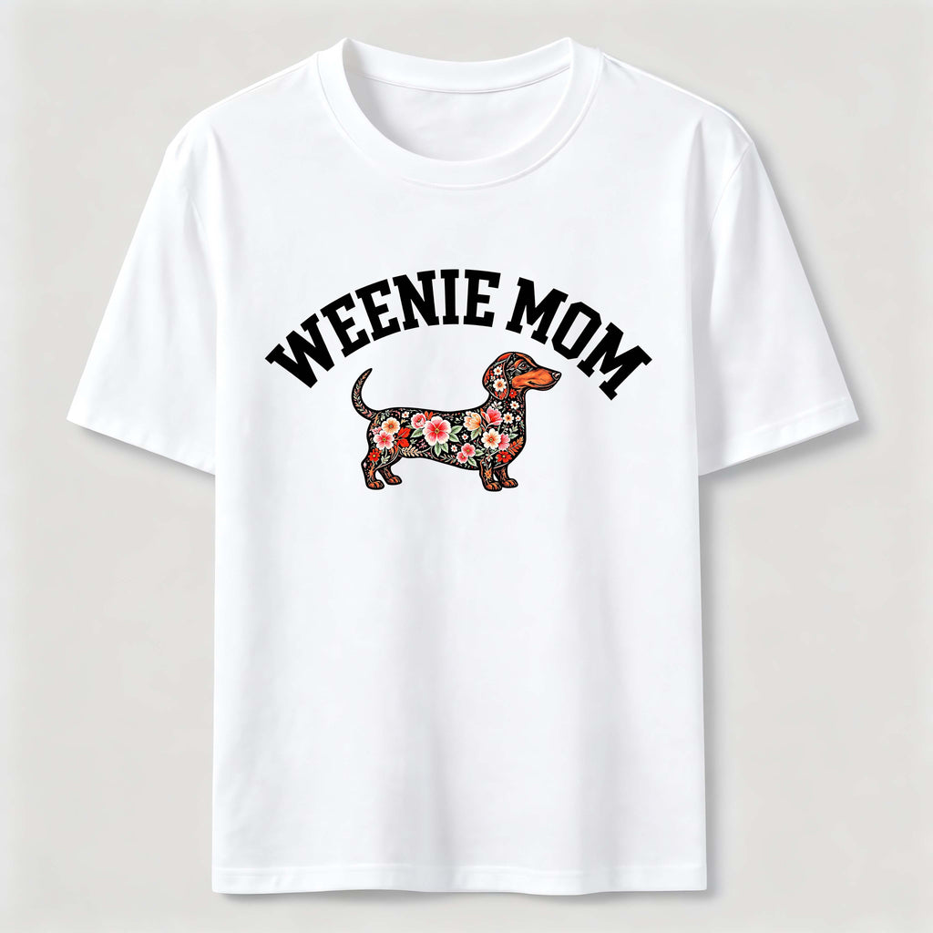PetTaxClub Weenie Mom Floral Dachshund Classic T-Shirt