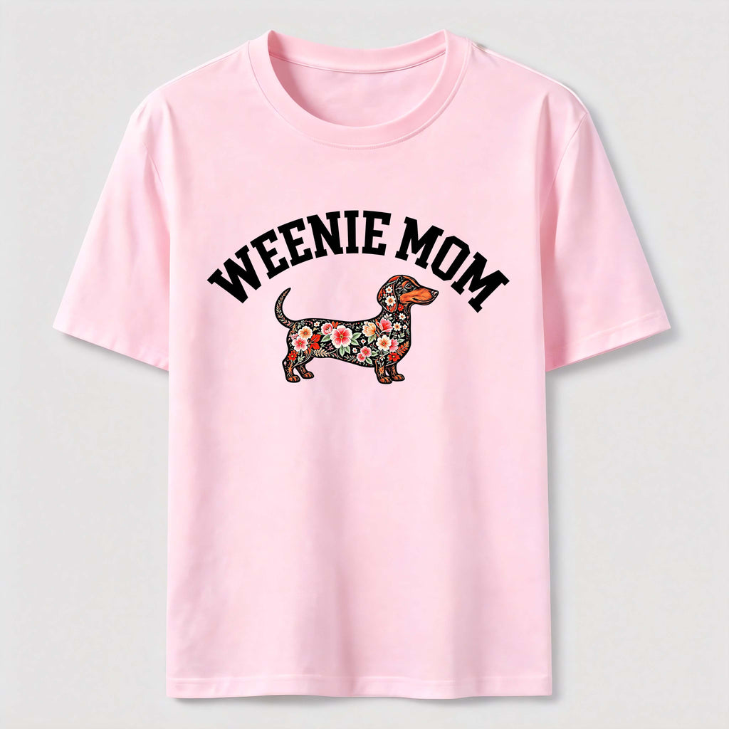 PetTaxClub Weenie Mom Floral Dachshund Classic T-Shirt