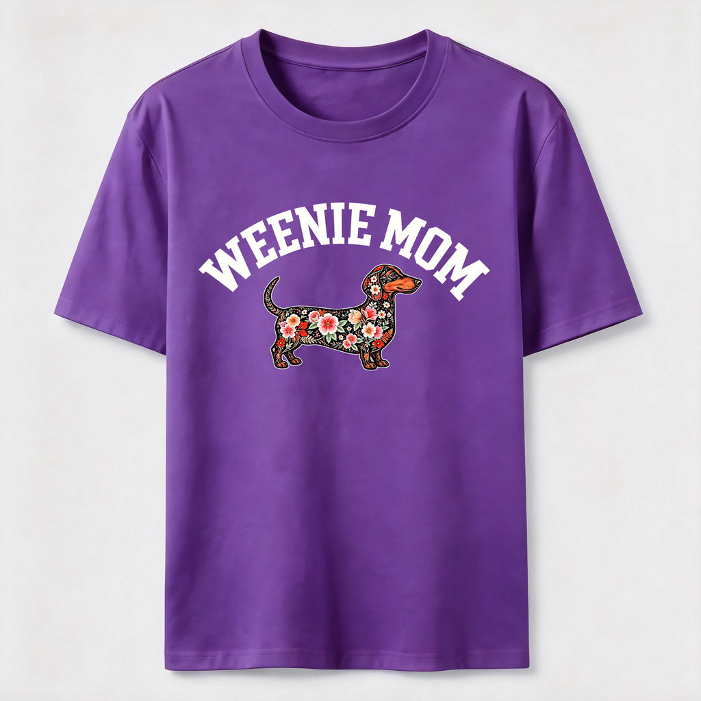 PetTaxClub Weenie Mom Floral Dachshund Classic T-Shirt